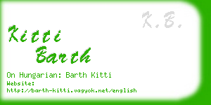 kitti barth business card